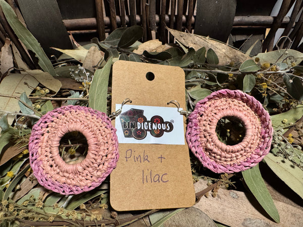 Handwoven raffia jewellery