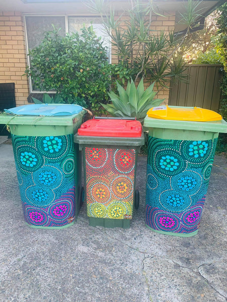 Bindigenous rainbow bins - LARGE green bin (fits 240 litre bin)