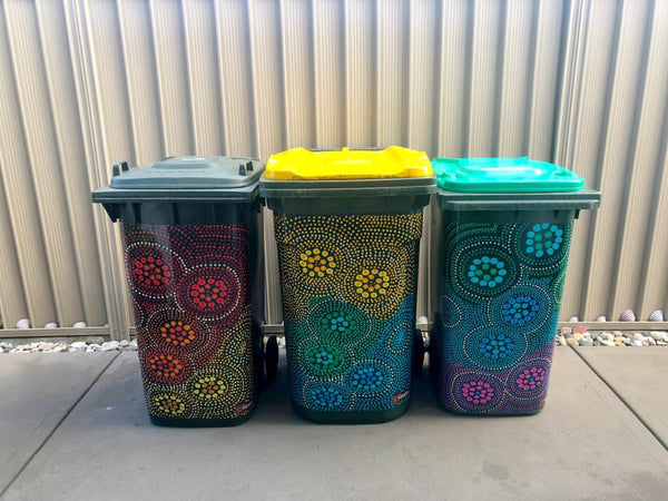 Bindigenous rainbow bins - LARGE green bin (fits 240 litre bin)